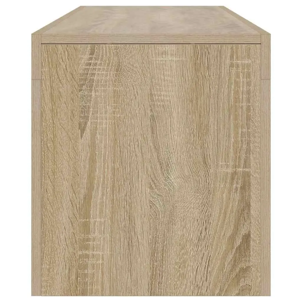TV Cabinet with RGB LED Lights Storage Unit Engineered Wood Brown 140 x 36.5 x 40 cm