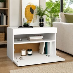 White Entertainment Unit with RGB LED Lights Specifications