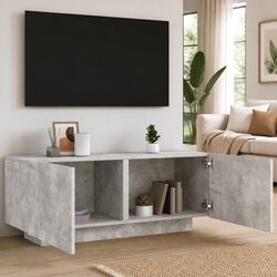 Engineered Wood TV Cabinet Concrete Grey 100x35x40 cm