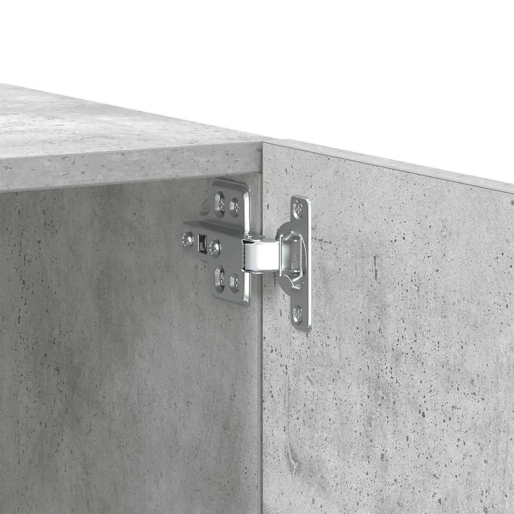 TV Cabinet Engineered Wood Organised Storage 100x35x40 cm Concrete Grey