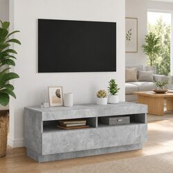 Media Storage Unit in Grey with Adjustable RGB LED Lights