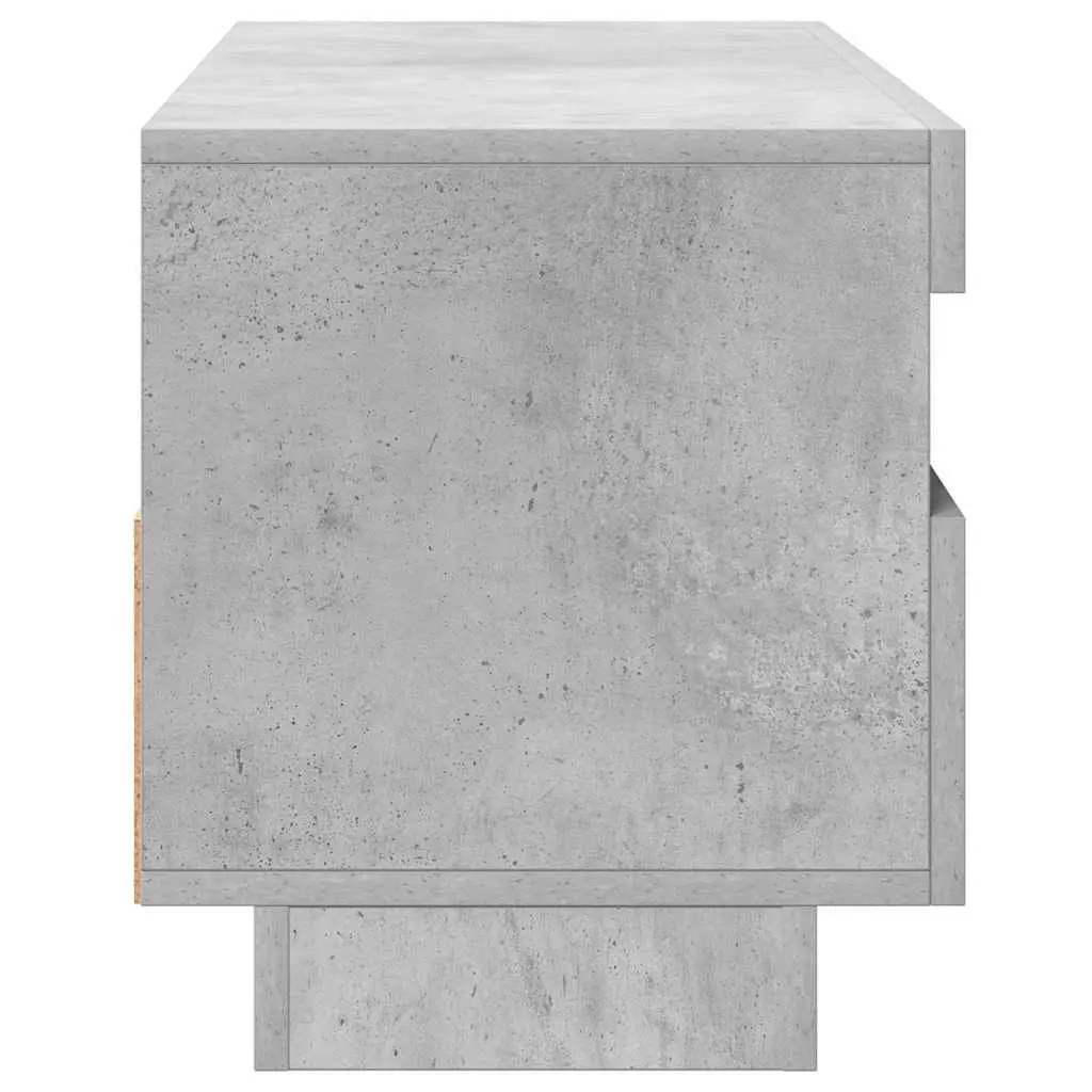 TV Stand Grey with RGB LED Lights Media Storage Unit 100 x 35 x 40 cm