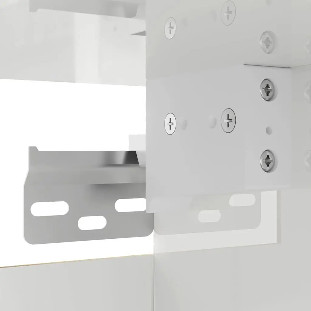 Wall Mounted TV Cabinet Space Saving High Gloss White 30.5 x 30 x 30 cm