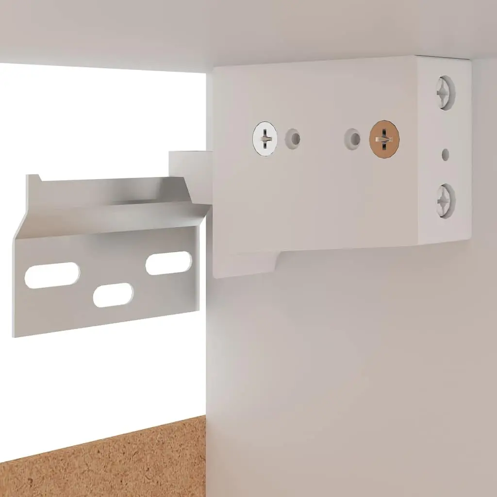 Hanging Kitchen Cabinets White 2 Piece Wall Mount Storage Organizer Shelves