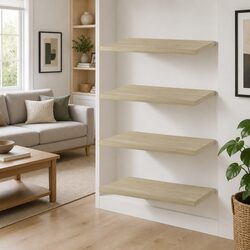Engineered Wood Bookshelf Boards - Sonoma Oak, 4 pcs