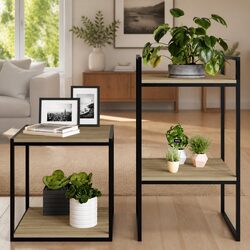 Floating Shelf Boards Set - 4 pcs Brown Wall Storage