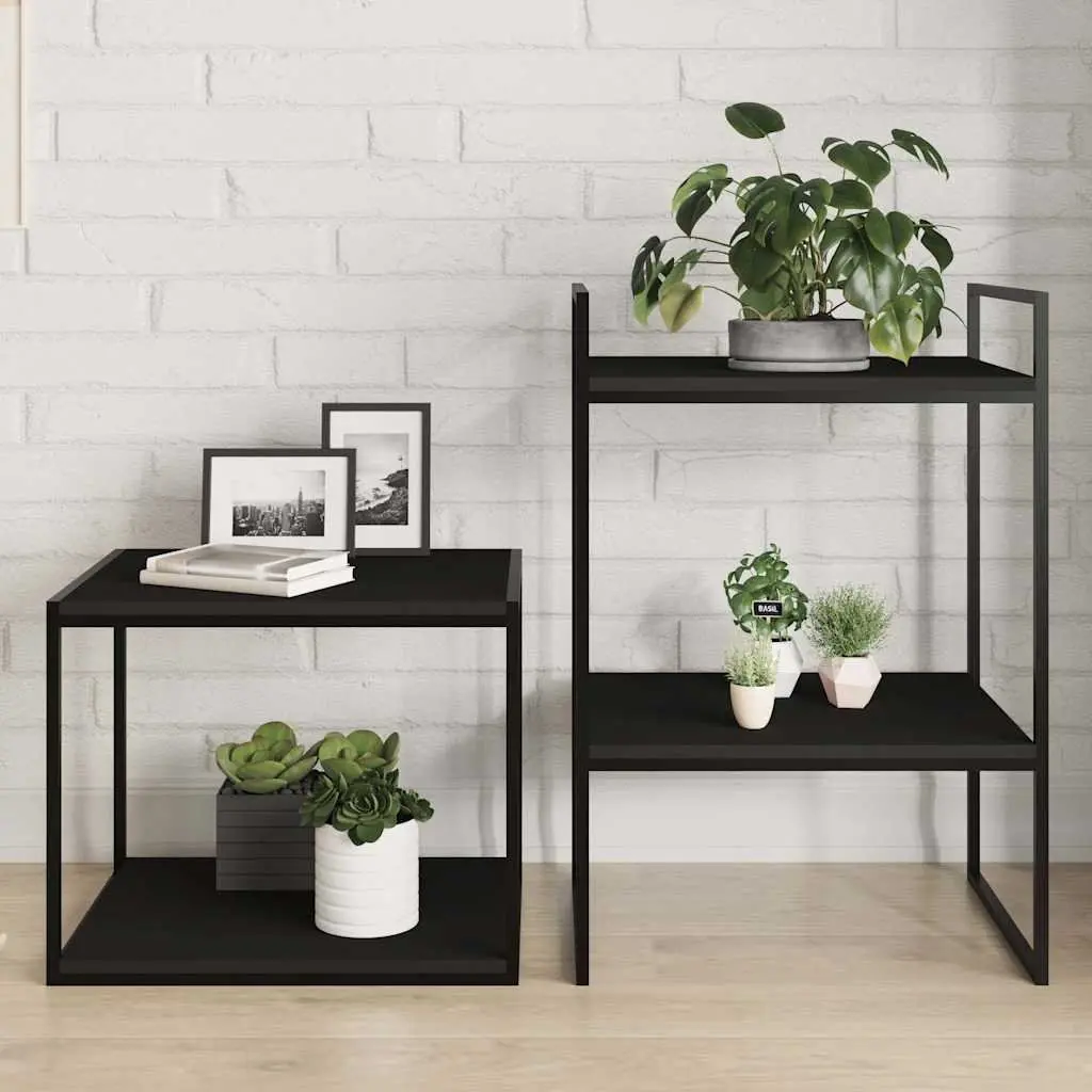 Engineered Wood Floating Shelves Storage Black 40x50x1.5 cm 4 Piece