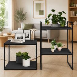 Set of 4 Grey Floating Bookshelf Boards