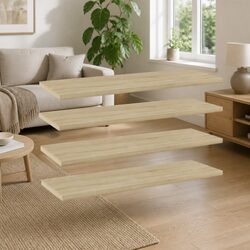 Engineered Wood Bookshelf Panels 4 pcs 60x20x1.5 cm