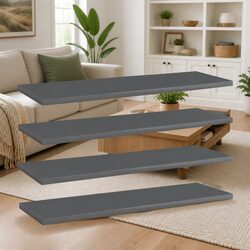 Engineered Wood Bookshelf Boards 60x20x1.5 cm Grey