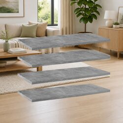 Engineered Wood Bookshelf Boards 4 pcs Concrete Grey