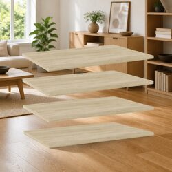 Engineered Wood Floating Shelf Boards - Set of 4 in Sonoma Oak