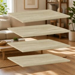 Floating Bookshelf Boards Set of 4, Brown 60x50cm