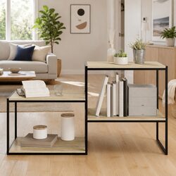 8-Piece Floating Shelf Set in Sonoma Oak 60x50x1.5 cm