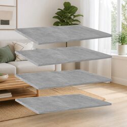 4-Piece Floating Wall Shelves in Grey – Bookshelf Boards