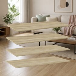 Engineered Wood Floating Shelf Boards - Set of 4