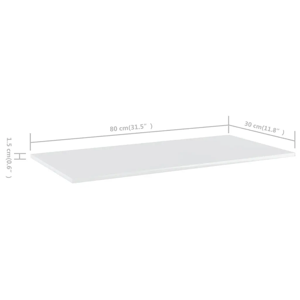 Floating Shelf Boards Easy to Clean 80 x 30 cm White 4 Piece