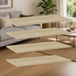 Engineered Wood Bookshelf Boards 4 pcs - 80x40x1.5 cm