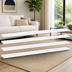 Engineered Wood White Floating Shelves 4-Pack