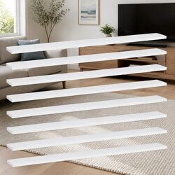Set of 8 Engineered Wood Floating Bookshelf Boards