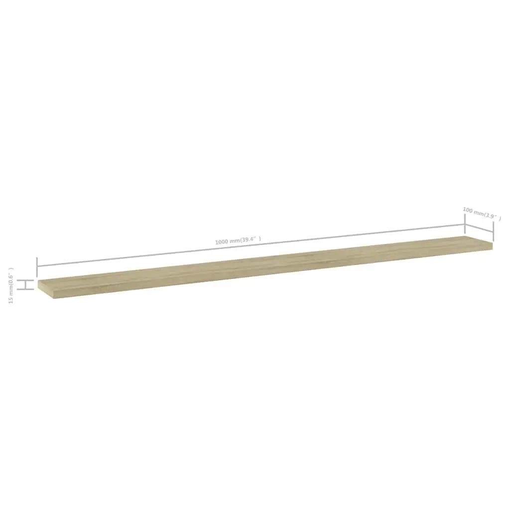 Floating Shelves Storage Brown Engineered Wood 8 Pieces Bookshelf Boards