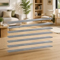 8 Pack of Engineered Wood Bookshelf Boards Grey 100x10x1.5 cm