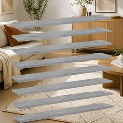 Engineered Wood Floating Shelf Boards - Set of 8 Grey