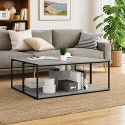 Set of 4 Grey Floating Shelf Boards for Wall Display