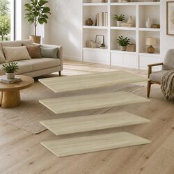 Set of 4 Engineered Wood Floating Shelf Boards in Brown