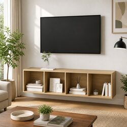 Wall-mounted TV Cabinet with Versatile Mounting Options