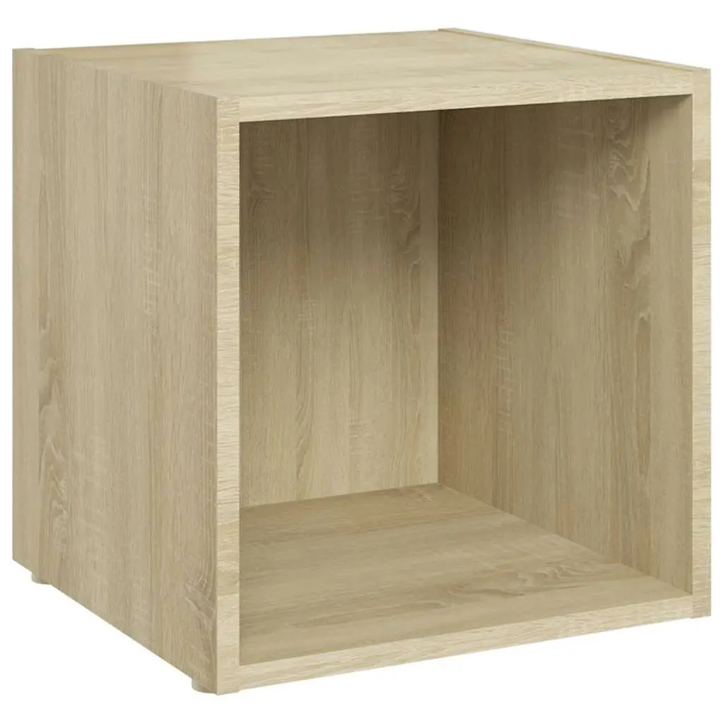 TV Stand Engineered Wood Ground Stand Living Room Storage Unit Brown 37cm