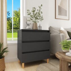 Grey Scandinavian Style Sideboard with Drawers