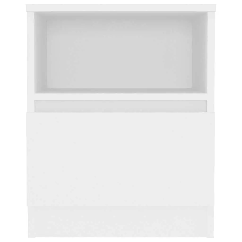 Bedside Table Compact Storage 40x40x50cm White