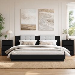 Sleek Black Nightstand Set for Contemporary Bedrooms