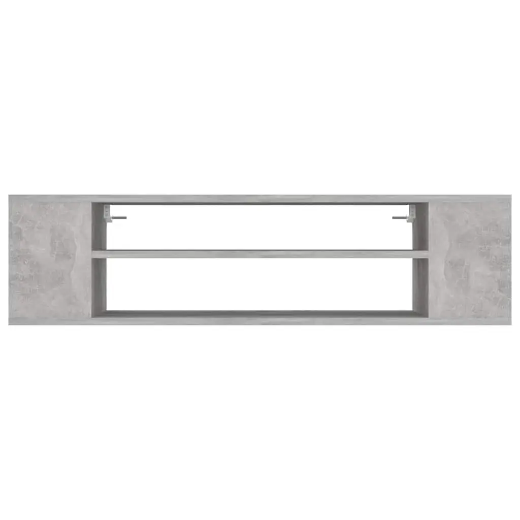 Hanging TV Cabinet Wall-Mounted Storage Open Compartments Grey 100 x 30 x 26.5 cm