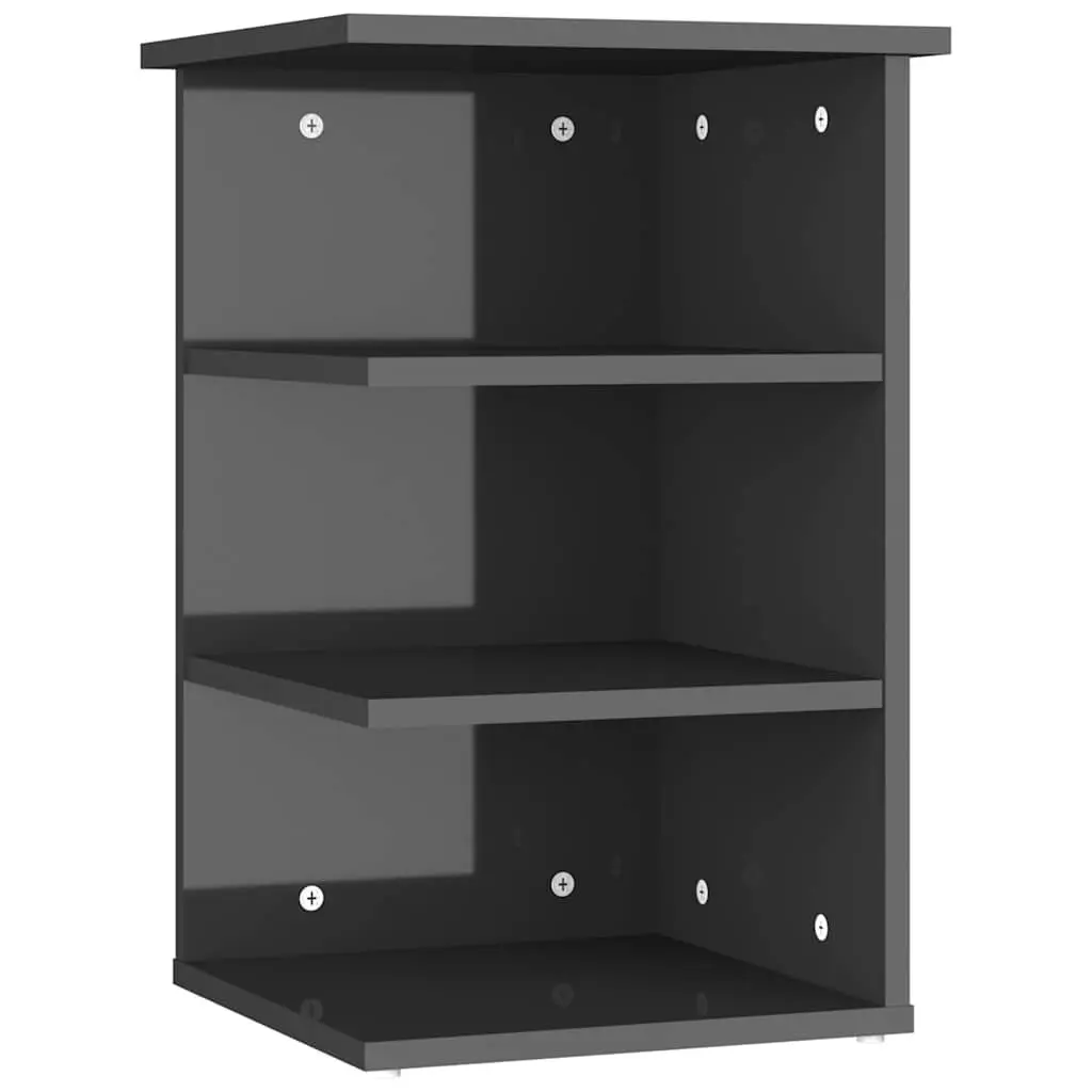 Side Cabinet with Shelves Storage Furniture Living Room Unit 35W x 35D x 55H cm Grey