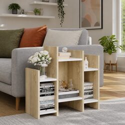 Engineered Wood Side Cabinet Storage Unit in Brown