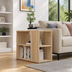 2-Shelf Brown Sideboard Organizer in Engineered Wood
