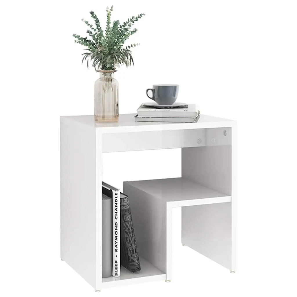 Bedside Tables High Gloss Storage Shelf 40 x 30 x 40 cm White 2 pcs