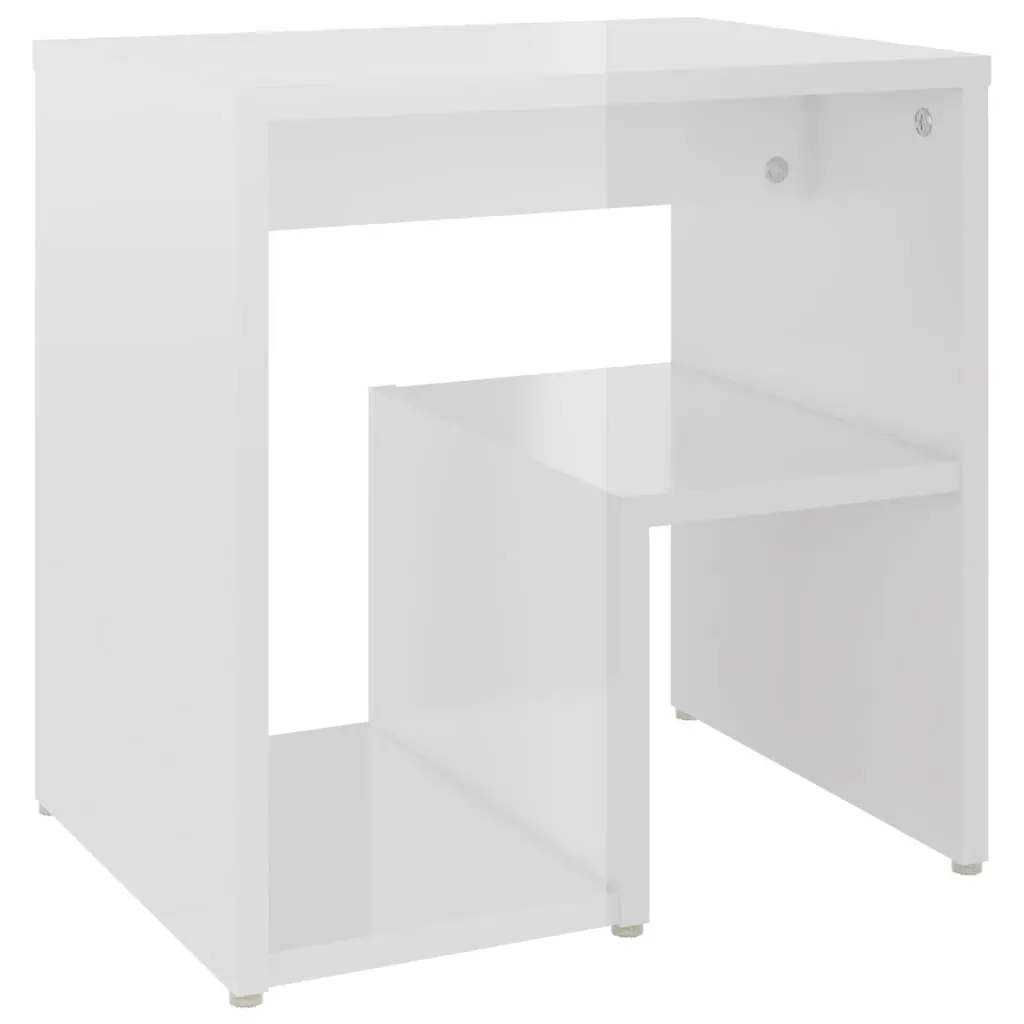 Bedside Tables High Gloss Storage Shelf 40 x 30 x 40 cm White 2 pcs