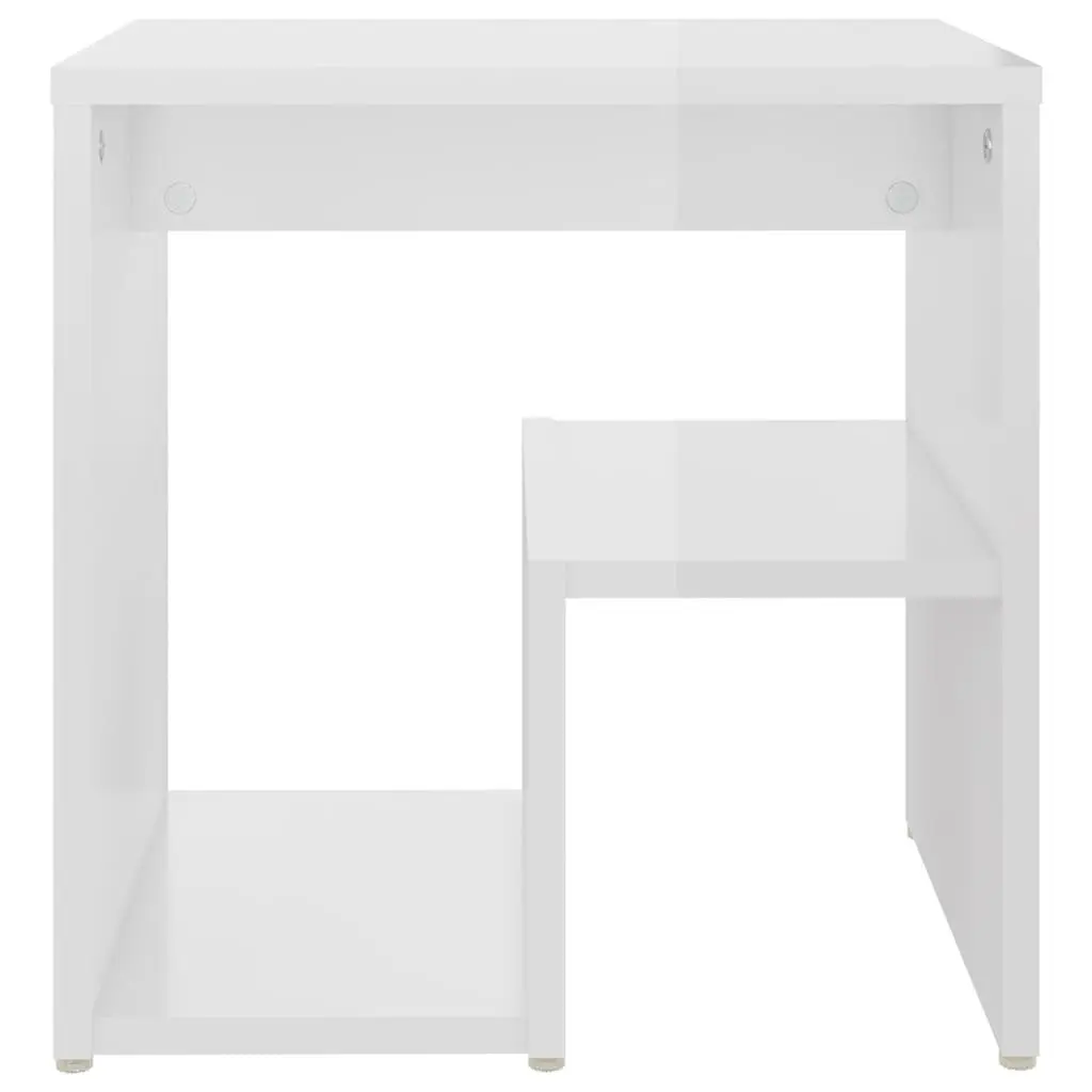 Bedside Tables High Gloss Storage Shelf 40 x 30 x 40 cm White 2 pcs