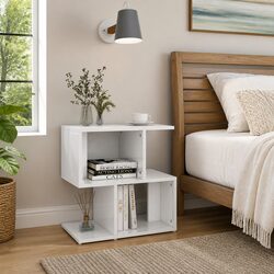 High Gloss White Bedside Cabinets Set of 2