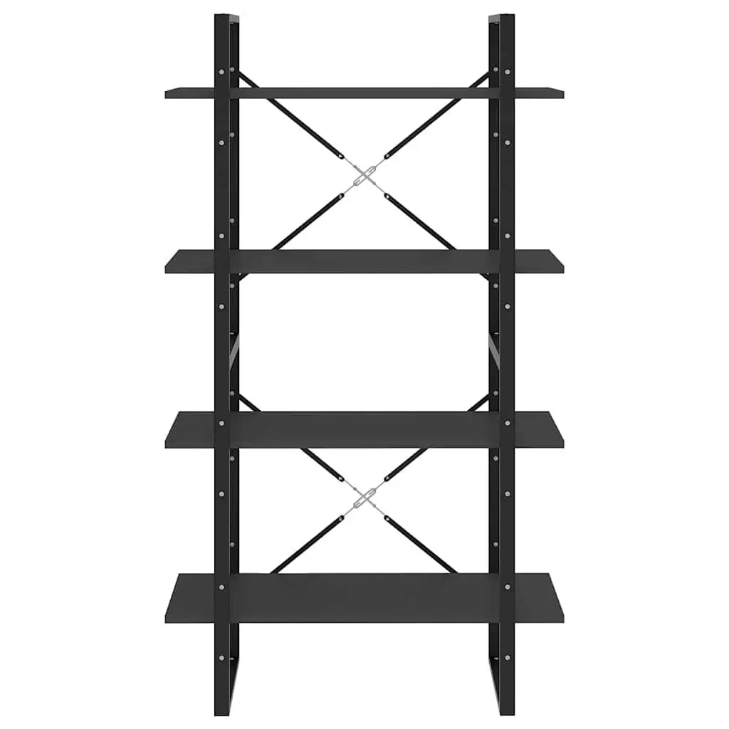 4-Tier Bookcase Grey Shelving Storage Unit Standing Display Shelf
