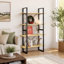 4-Tier Shelving Unit 80x30x140 cm Solid Pine Wood