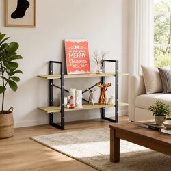 2-Tier Bookshelf in Engineered Wood Sonoma Oak