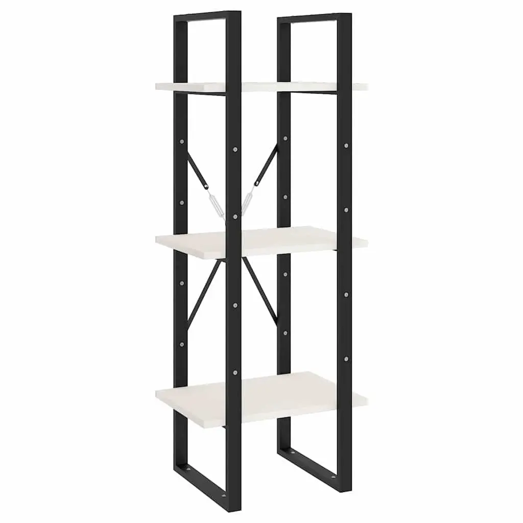 3-Tier Bookcase Wooden Storage Unit White Shelving Display Shelf
