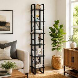 Grey High Storage Cabinet 40x30x210cm Solid Pine Wood