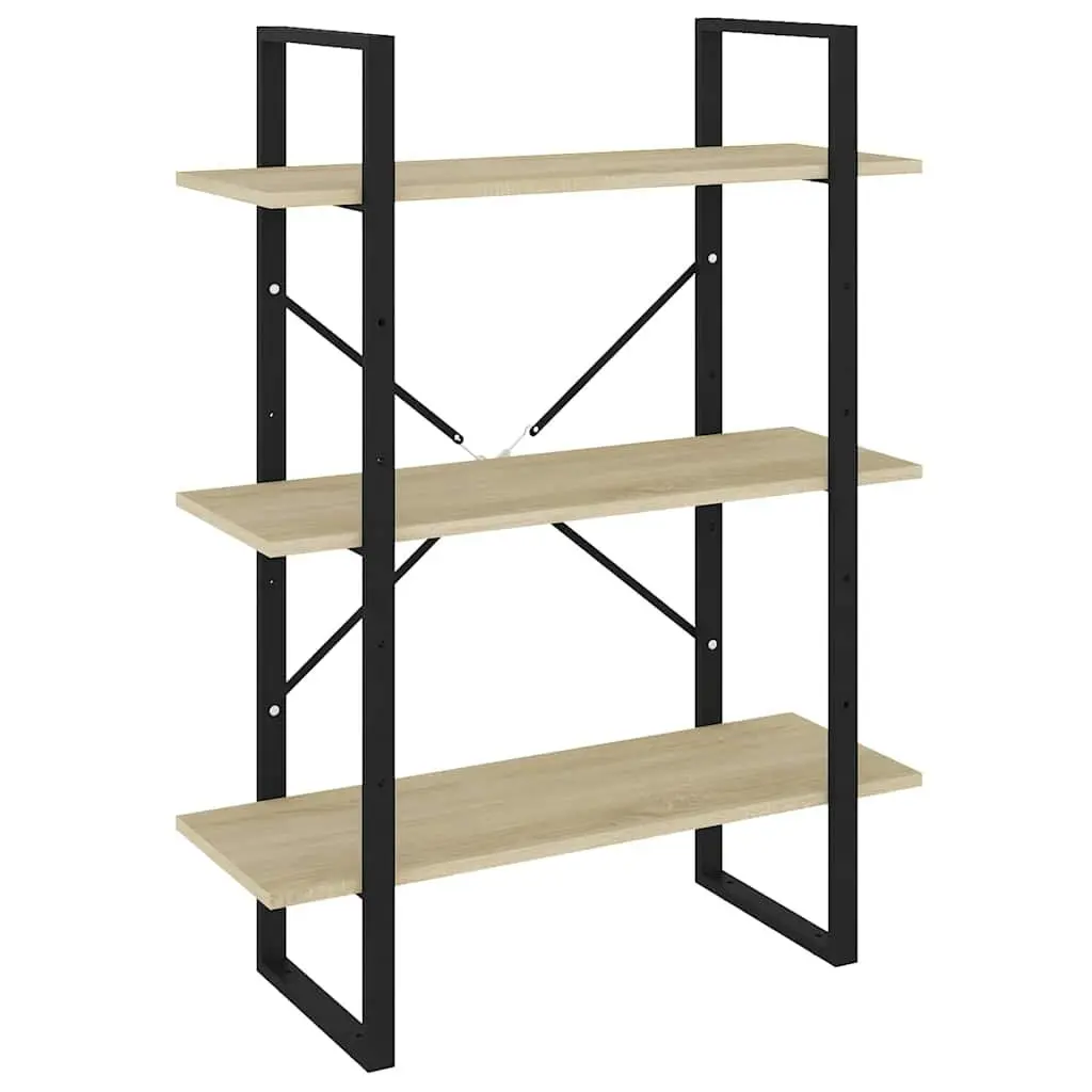 Book Cabinet Brown Engineered Wood Bookshelf Storage Shelves 80x30x105 cm Stand