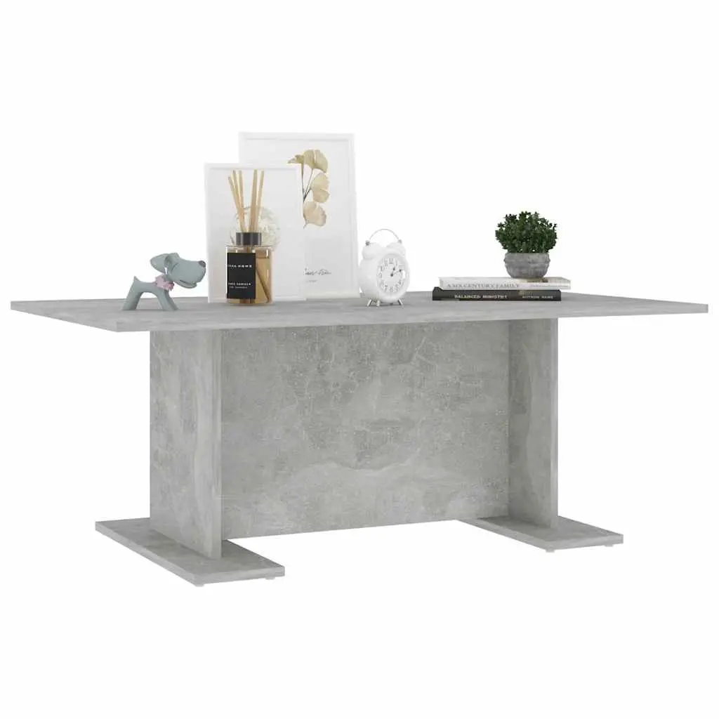 Grey Engineered Wood Coffee Table Modern Accent Furniture Living Room Decor