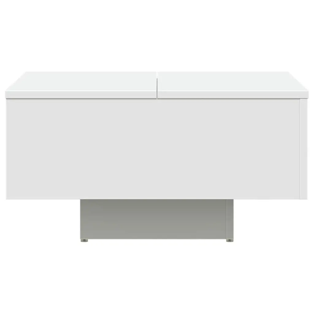 Coffee Table Easy to Clean 60x60x31.5 cm White Engineered Wood Living Room Accent
